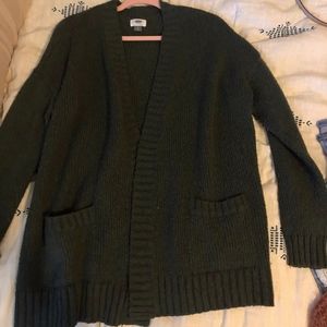 Old Navy dark green knit cardigan